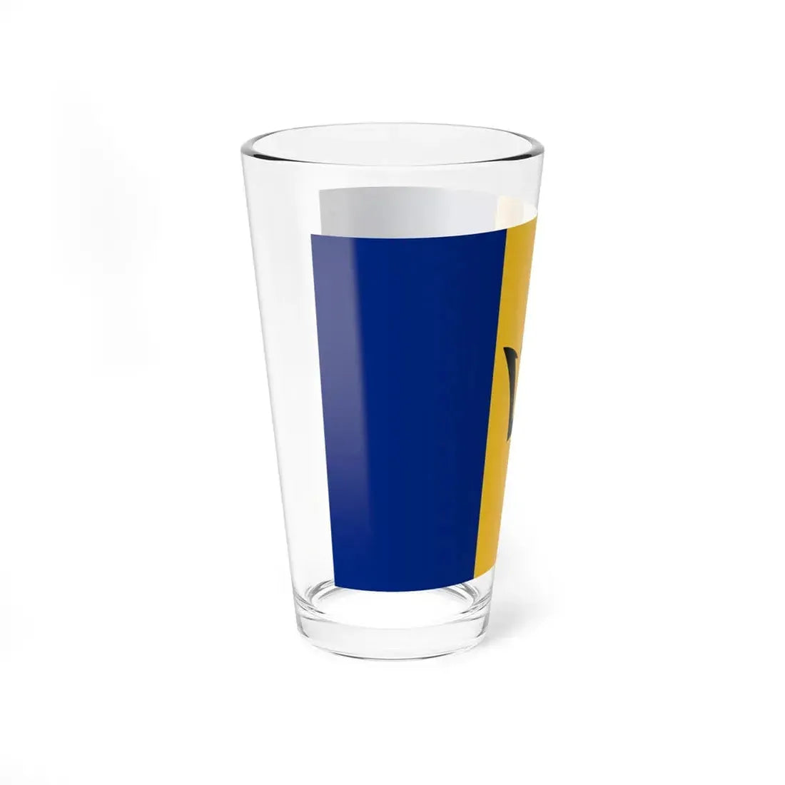 Flag of Barbados (Barbados) Pint Glass 16oz - Go Mug Yourself