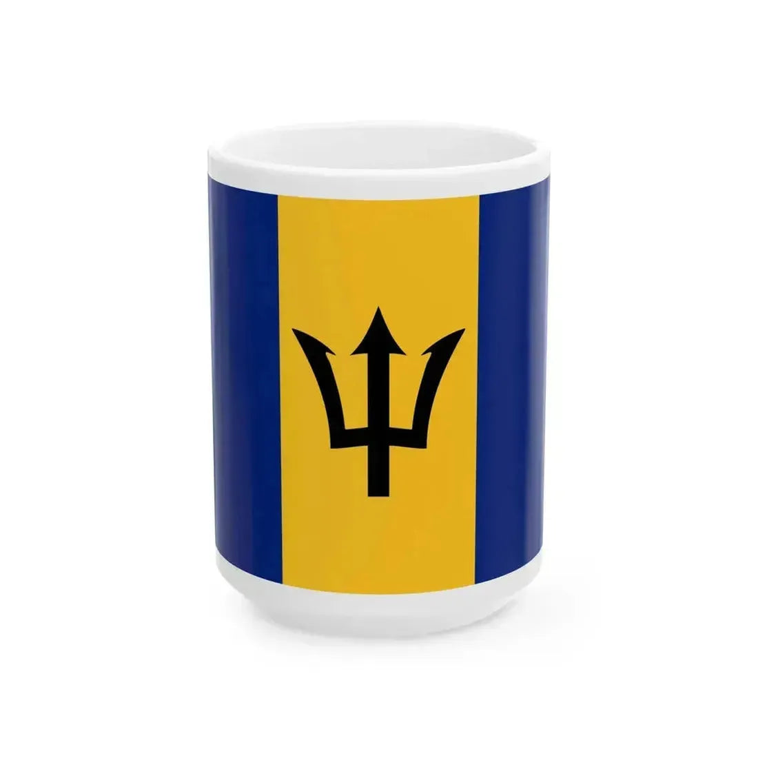 Flag of Barbados (Barbados) White Coffee Mug 15oz - Go Mug Yourself