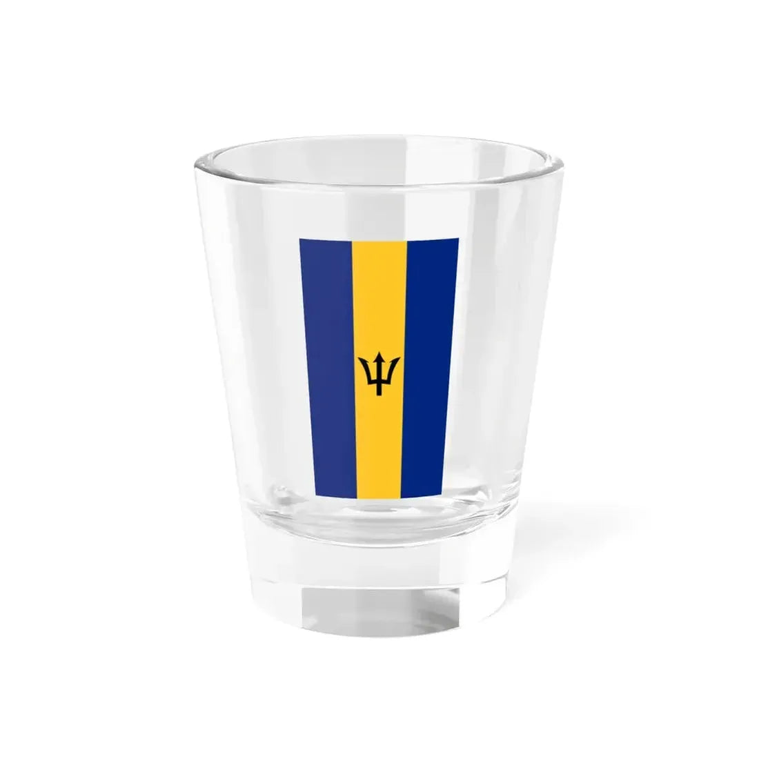 Flag of Barbados vertical banner (Barbados) Shot Glass 1.5oz 1.5oz - Go Mug Yourself