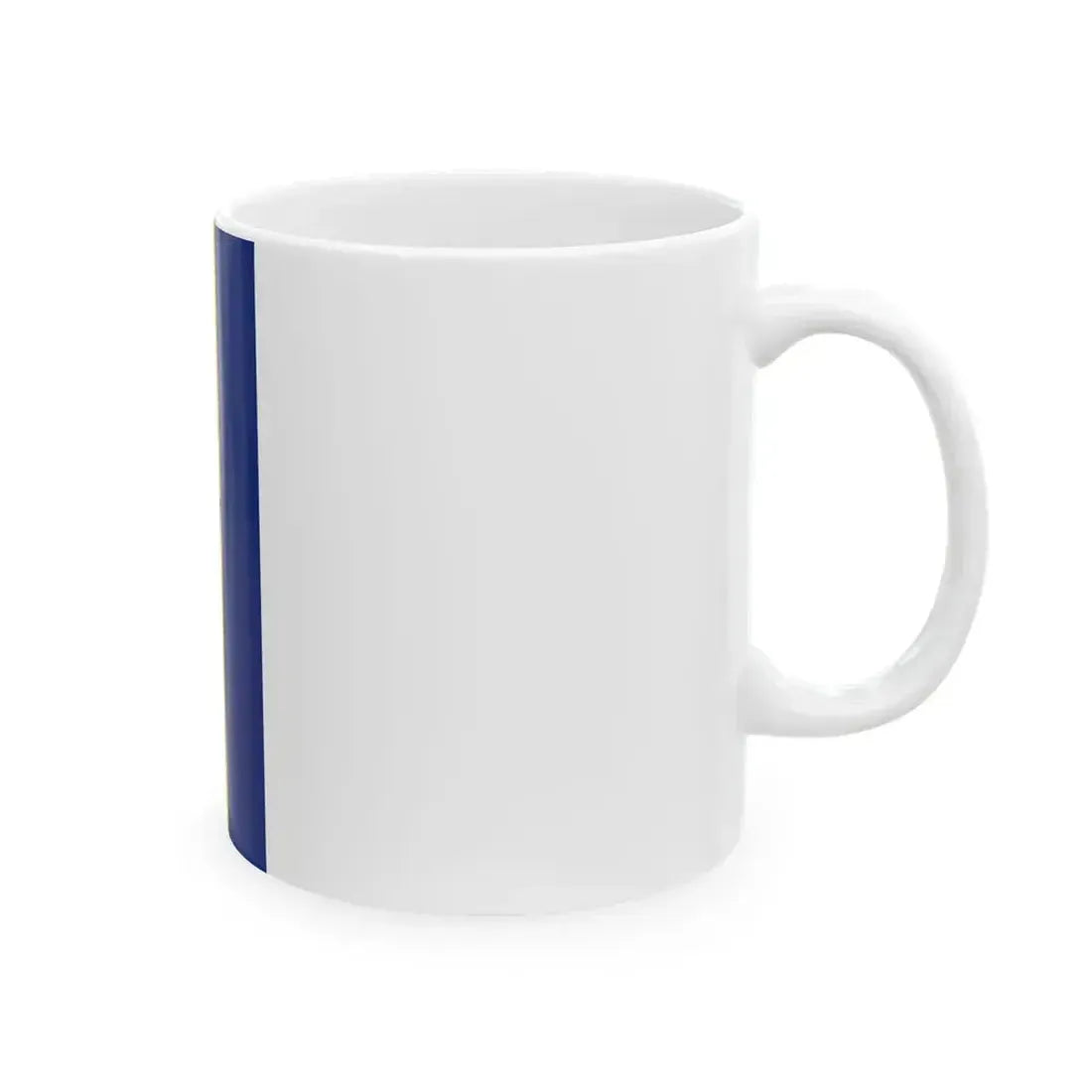 Flag of Barbados vertical banner (Barbados) White Coffee Mug - Go Mug Yourself