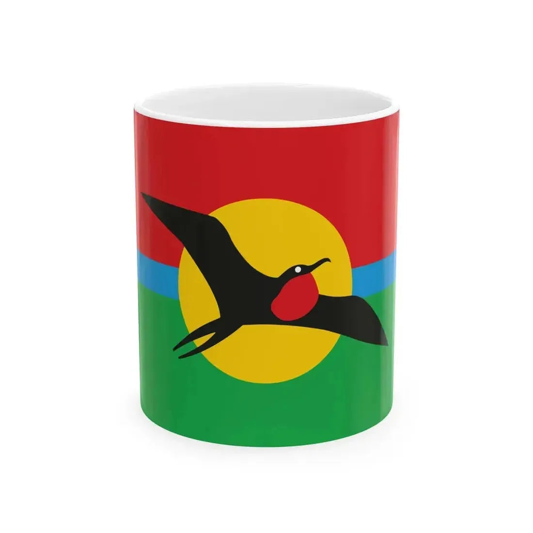 Flag of Barbuda (Antigua and Barbuda) White Coffee Mug 11oz - Go Mug Yourself
