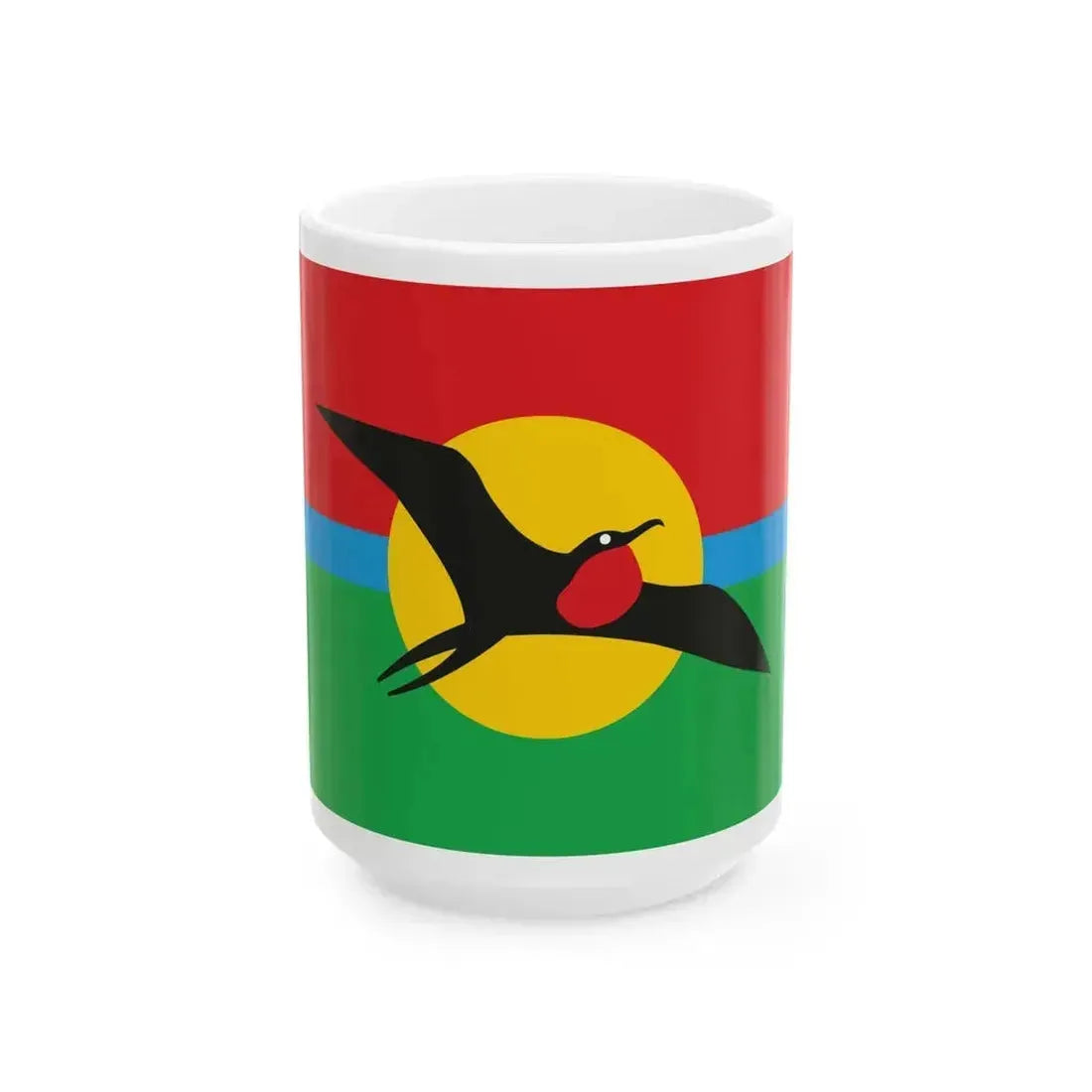 Flag of Barbuda (Antigua and Barbuda) White Coffee Mug 15oz - Go Mug Yourself