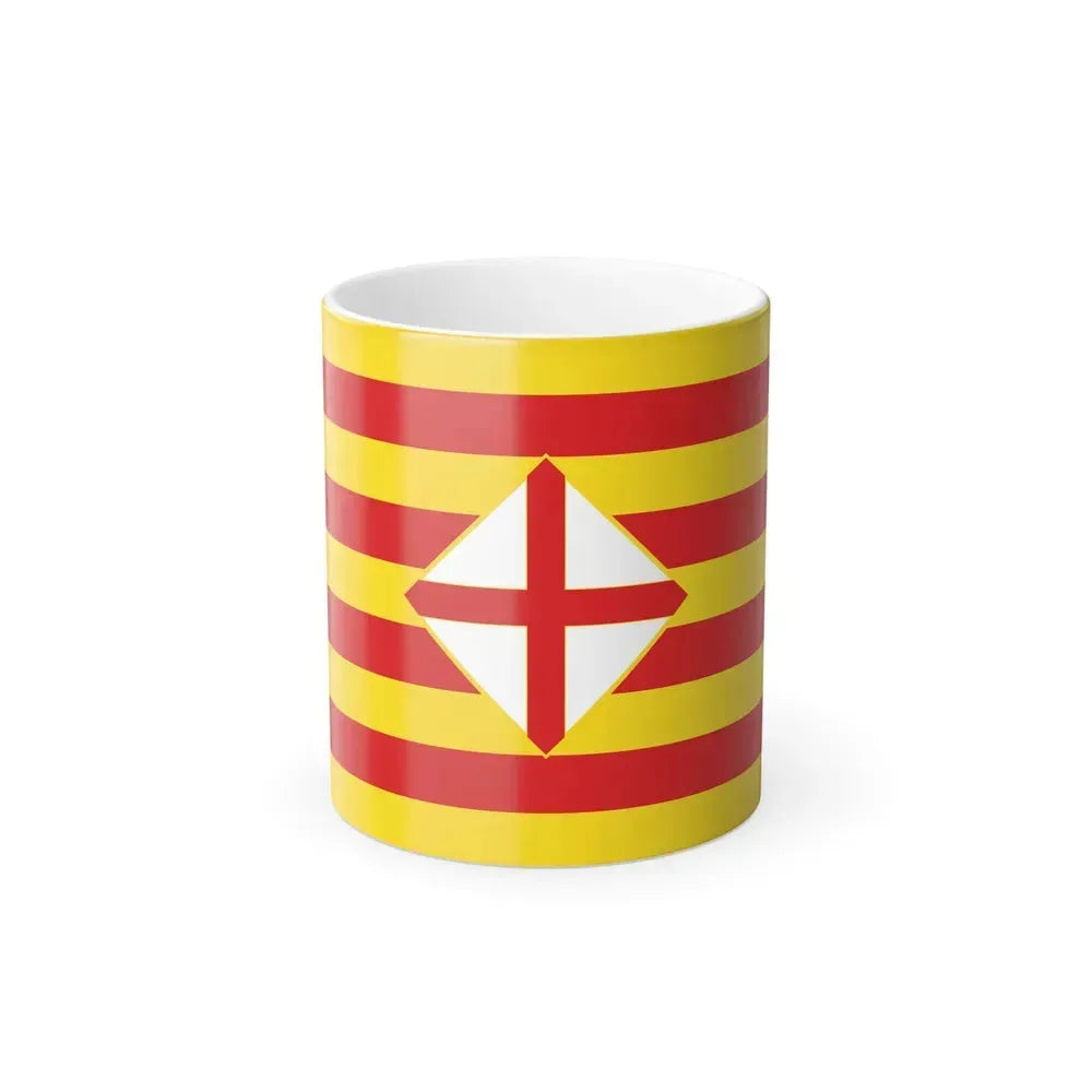 Flag of Barcelona - Color Changing Coffee Mug 11oz - Go Mug Yourself