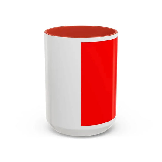 Flag of Bari Italy - Accent Coffee Mug 15oz Red - Go Mug Yourself