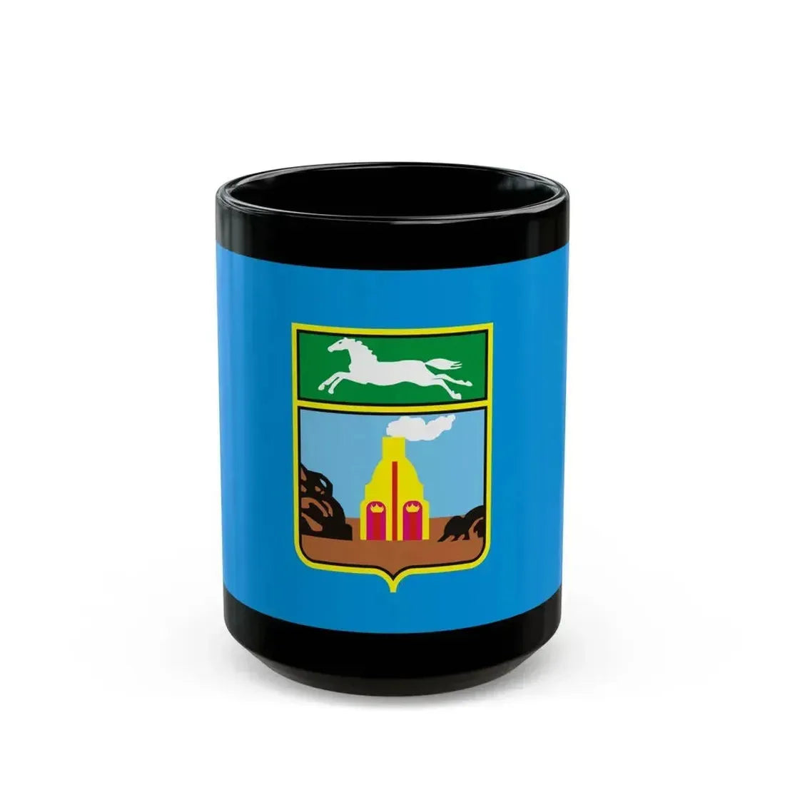 Flag of Barnaul Russia - Black Coffee Mug 15oz - Go Mug Yourself