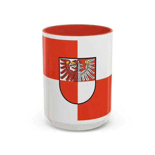 Flag of Barnim Germany - Accent Coffee Mug 15oz Red - Go Mug Yourself