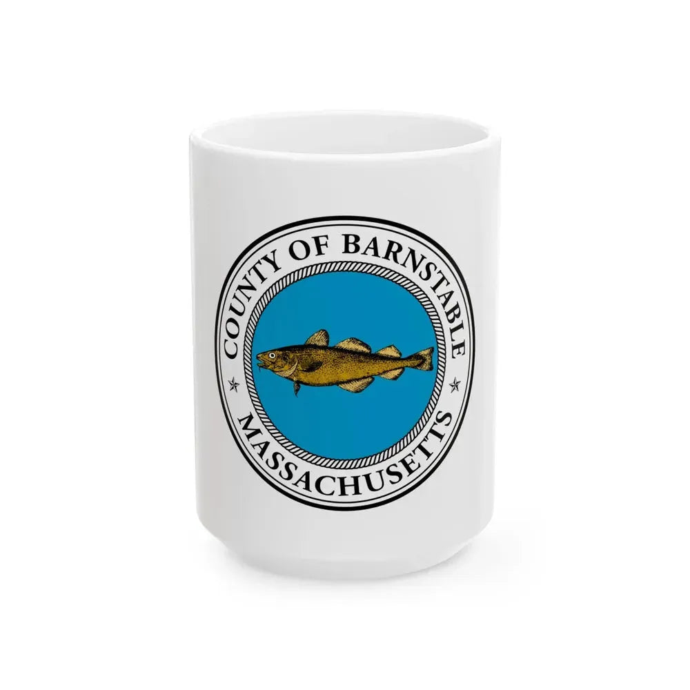 Flag of Barnstable County Massachusetts (United States) White Coffee Mug 15oz - Go Mug Yourself