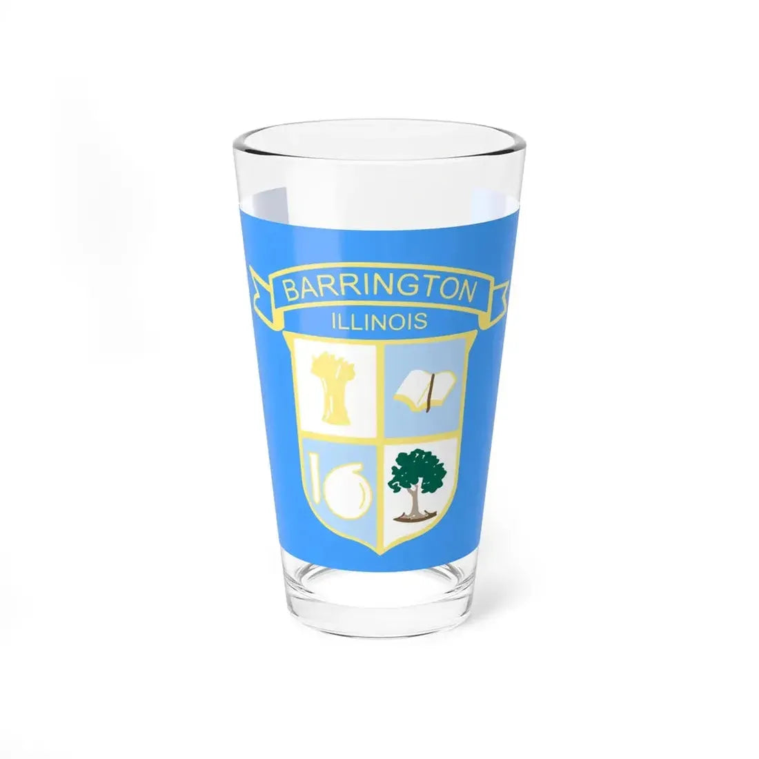 Flag of Barrington Illinois (United States) Pint Glass 16oz 16oz - Go Mug Yourself