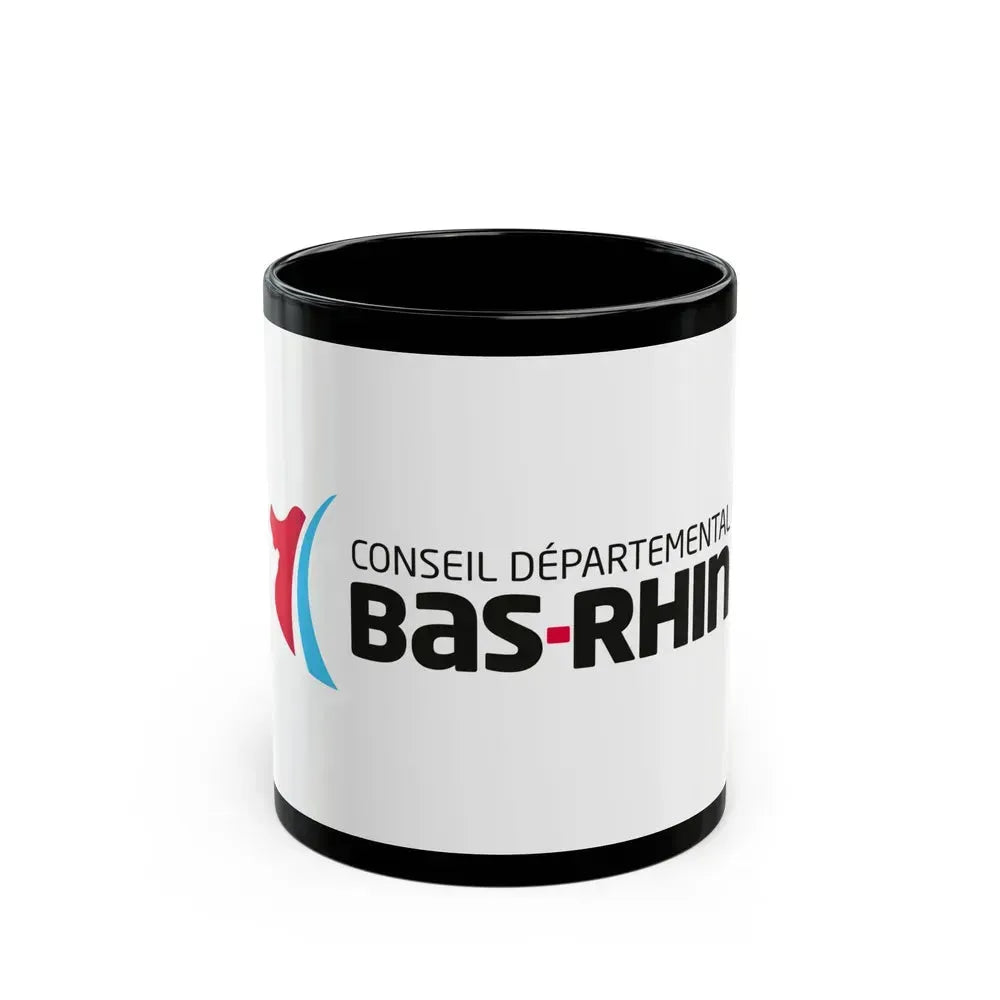 Flag of Bas Rhin France - Black Coffee Mug 11oz - Go Mug Yourself