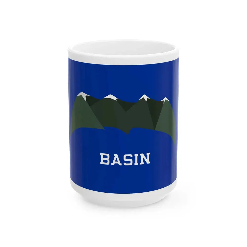 Flag of Basin Wyoming (United States) White Coffee Mug 15oz - Go Mug Yourself