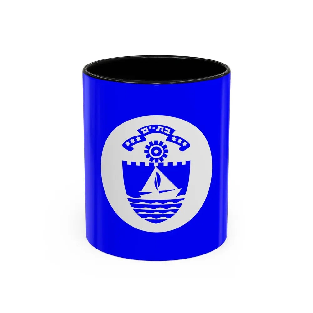Flag of Bat Yam Israel - Accent Coffee Mug 11oz Black - Go Mug Yourself