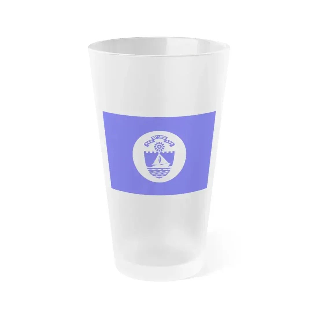 Flag of Bat Yam Israel - Frosted Pint Glass 16oz 16oz Frosted - Go Mug Yourself