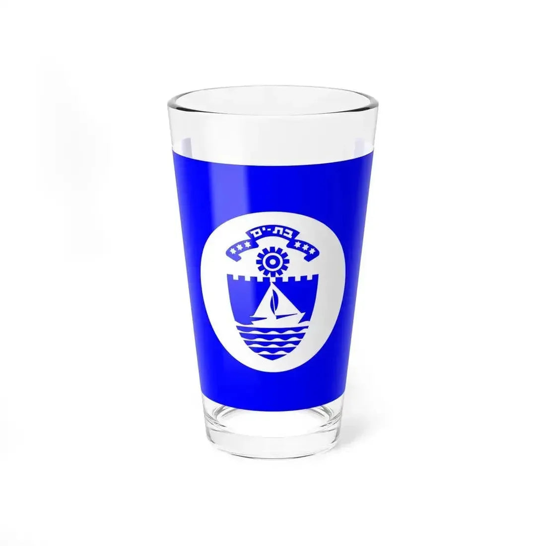 Flag of Bat Yam Israel - Pint Glass 16oz 16oz - Go Mug Yourself