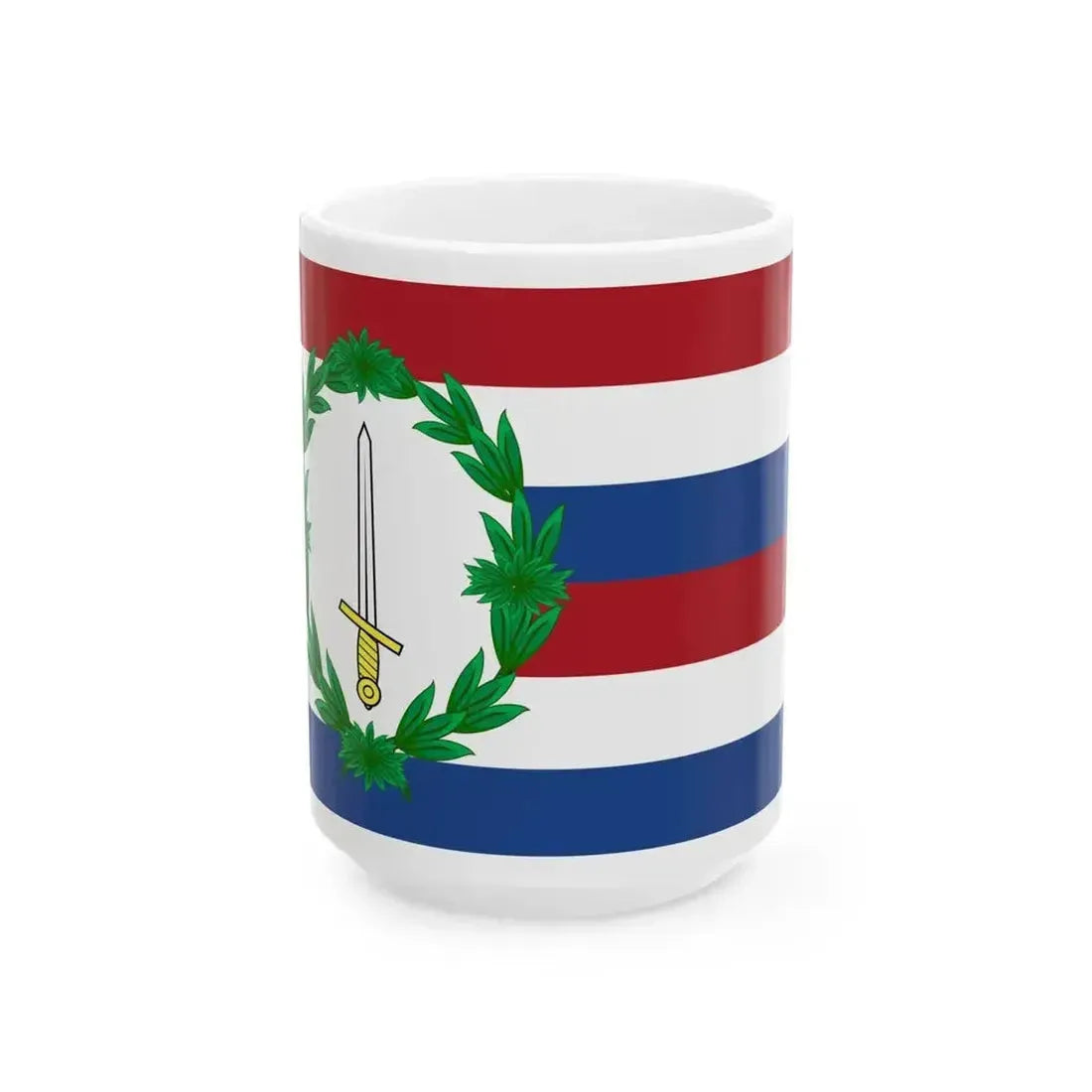 Flag of Batavia Dutch East Indies Johnsons Chart of the Flags and National Emblems of the World - 1864 (Netherlands) White Coffee Mug 15oz - Go Mug Yourself