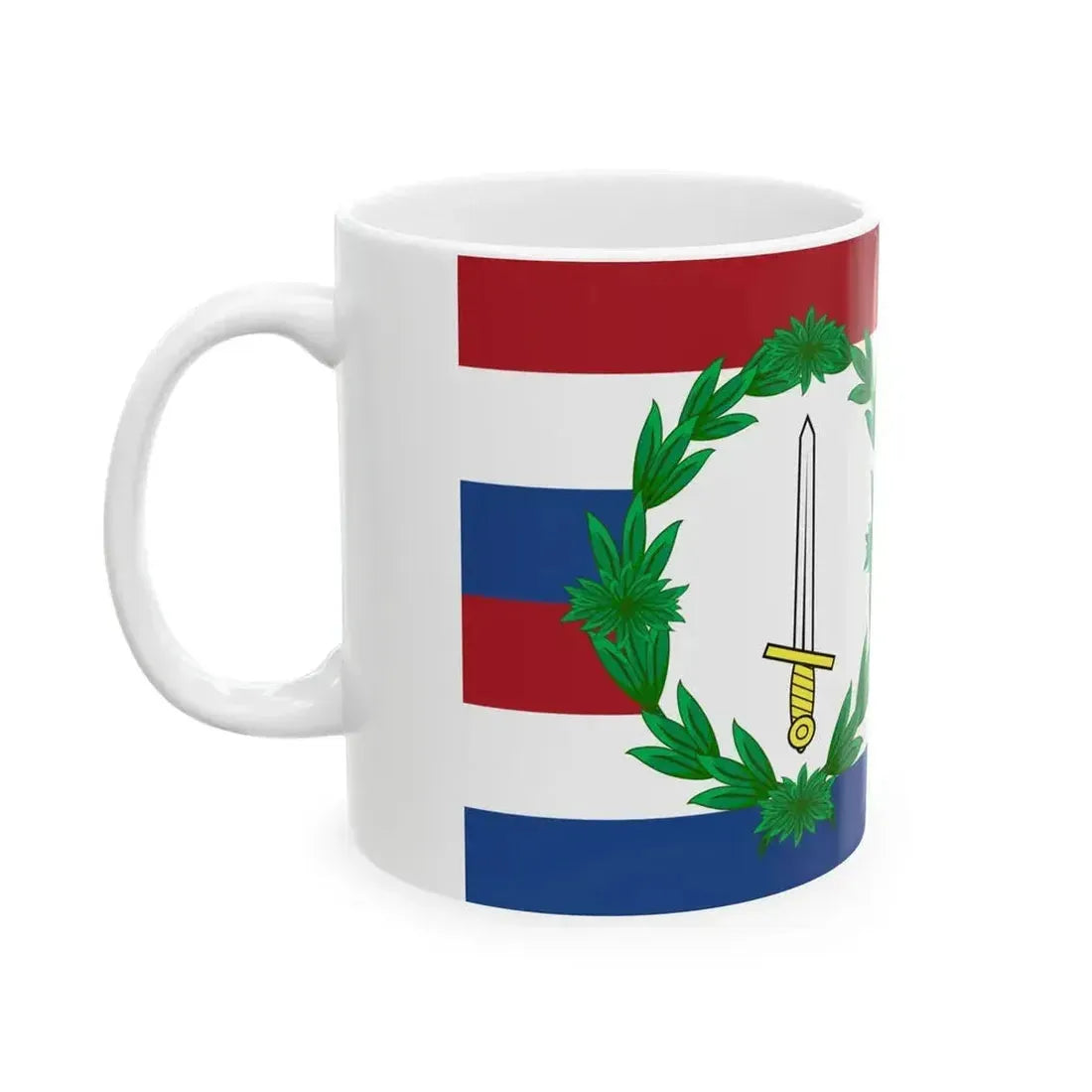 Flag of Batavia Dutch East Indies Johnsons Chart of the Flags and National Emblems of the World - 1864 (Netherlands) White Coffee Mug - Go Mug Yourself