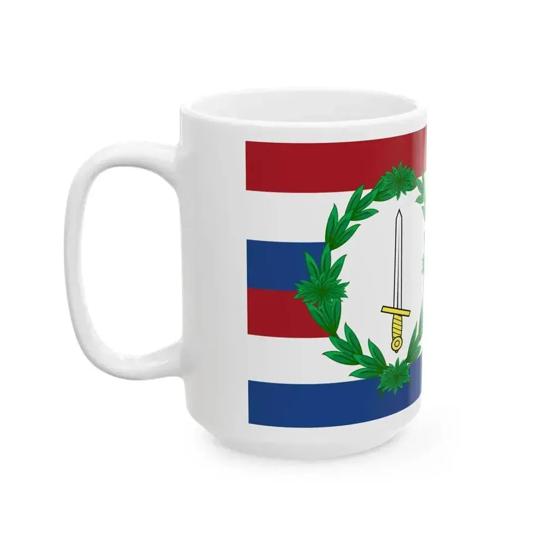 Flag of Batavia Dutch East Indies Johnsons Chart of the Flags and National Emblems of the World - 1864 (Netherlands) White Coffee Mug - Go Mug Yourself