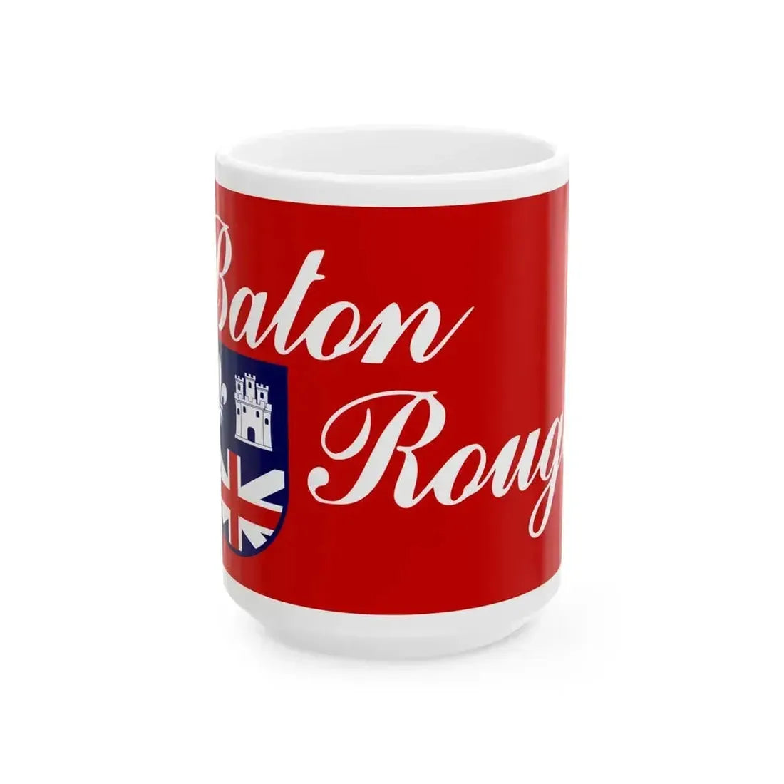 Flag of Baton Rouge Louisiana (United States) White Coffee Mug 15oz - Go Mug Yourself