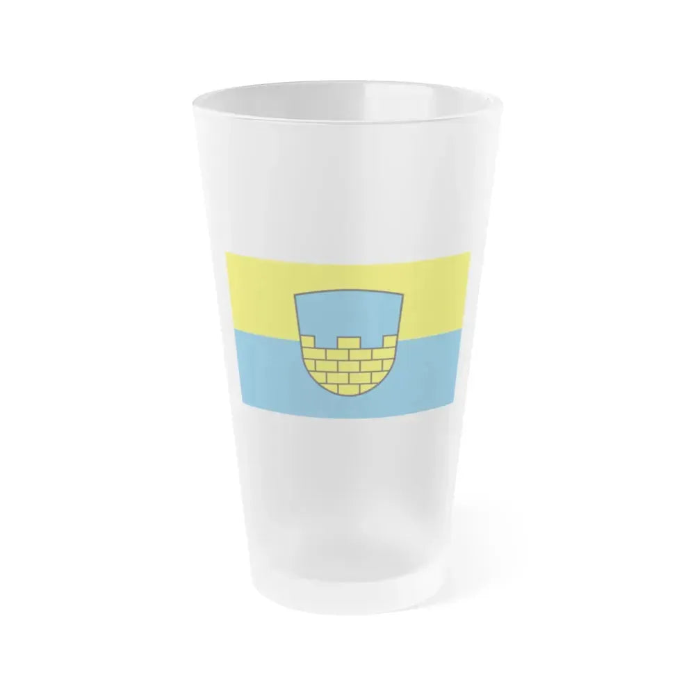 Flag of Bautzen Germany - Frosted Pint Glass 16oz 16oz Frosted - Go Mug Yourself