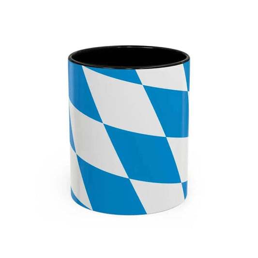 Flag of Bavaria lozengy variant Germany - Accent Coffee Mug 11oz Black - Go Mug Yourself