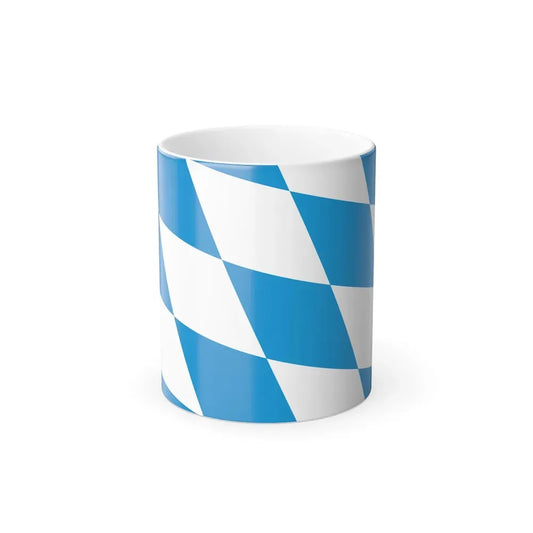 Flag of Bavaria lozengy variant Germany - Color Changing Coffee Mug 11oz - Go Mug Yourself