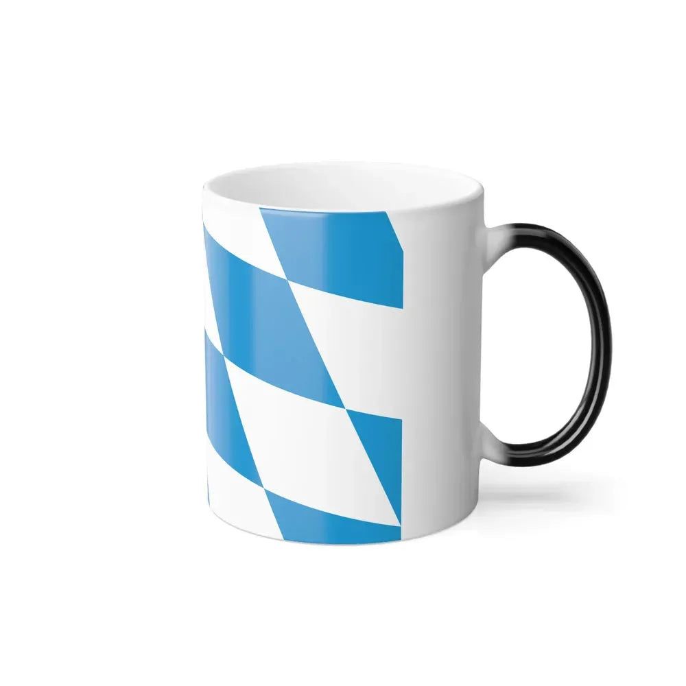 Flag of Bavaria lozengy variant Germany - Color Changing Coffee Mug - Go Mug Yourself