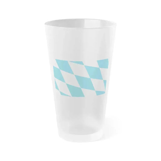 Flag of Bavaria lozengy variant Germany - Frosted Pint Glass 16oz 16oz Frosted - Go Mug Yourself
