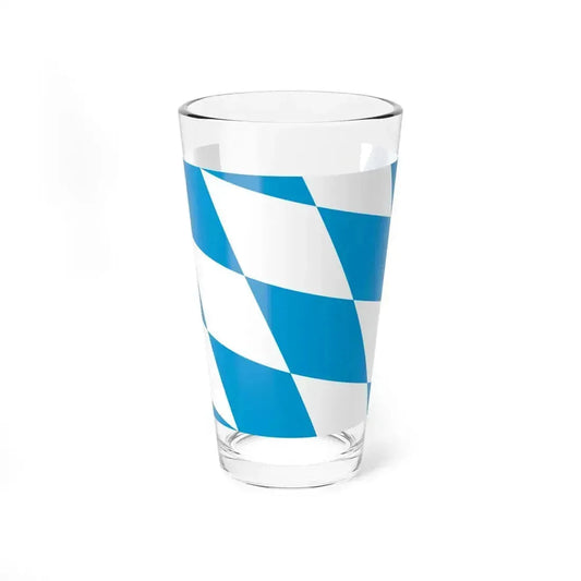 Flag of Bavaria lozengy variant Germany - Pint Glass 16oz 16oz - Go Mug Yourself
