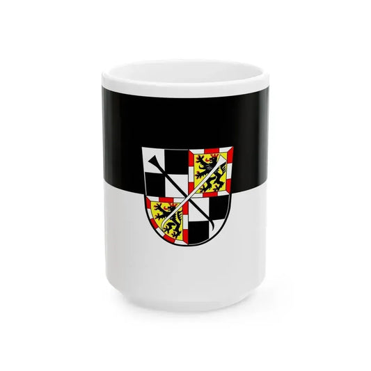Flag of Bayreuth 2 Germany - White Coffee Mug 15oz - Go Mug Yourself