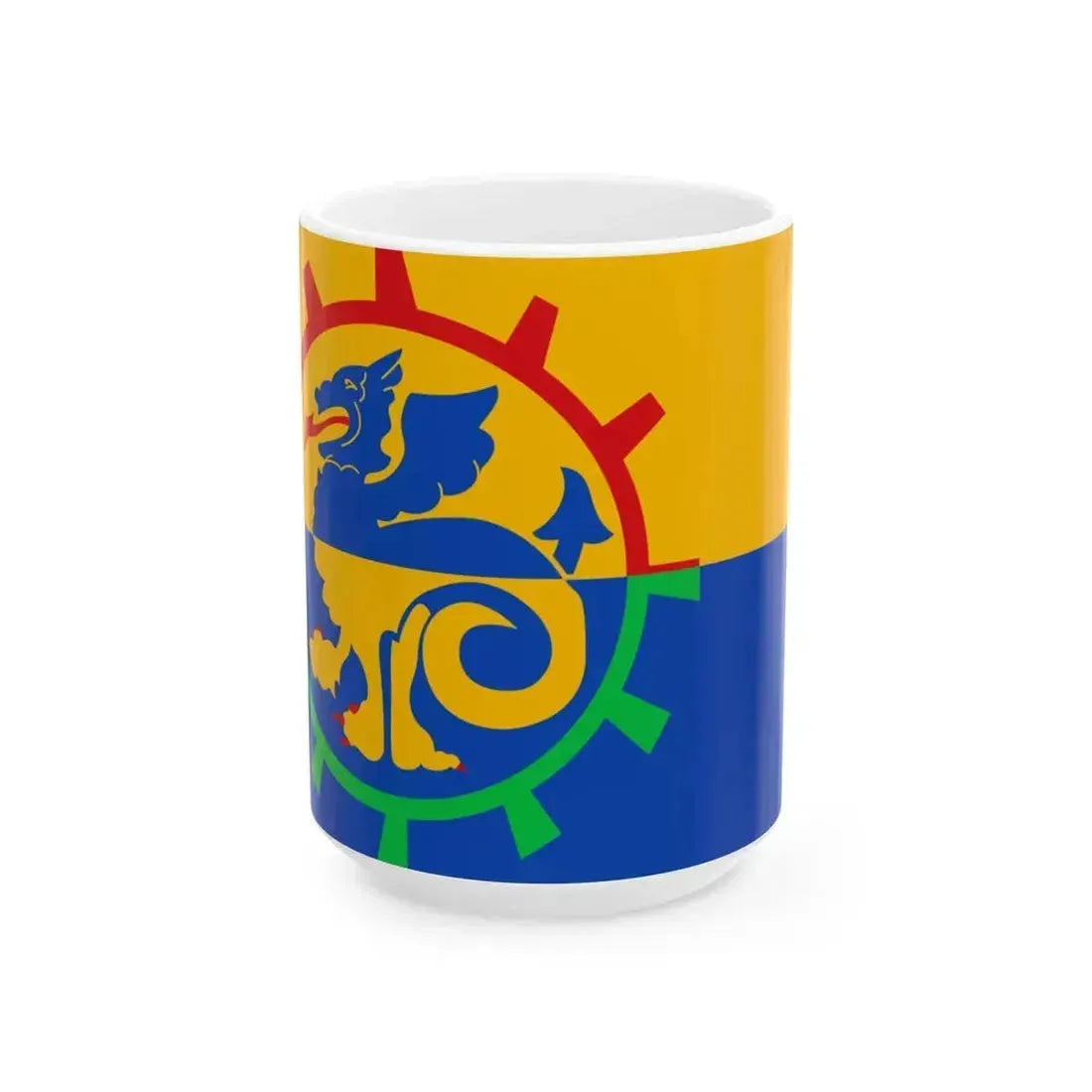 Flag of Beesel (Netherlands) White Coffee Mug 15oz - Go Mug Yourself