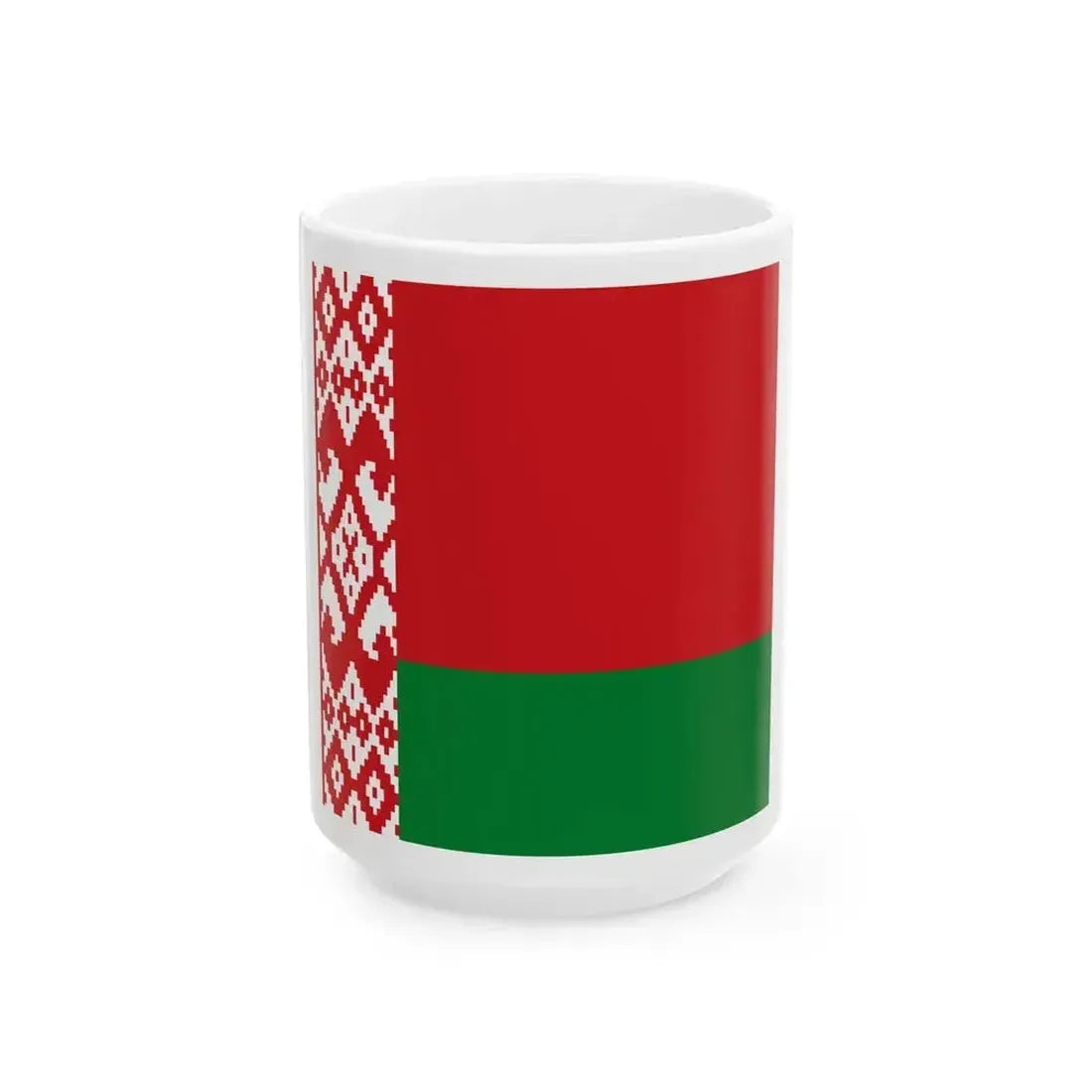 Flag of Belarus 1-1 (Belarus) White Coffee Mug 15oz - Go Mug Yourself