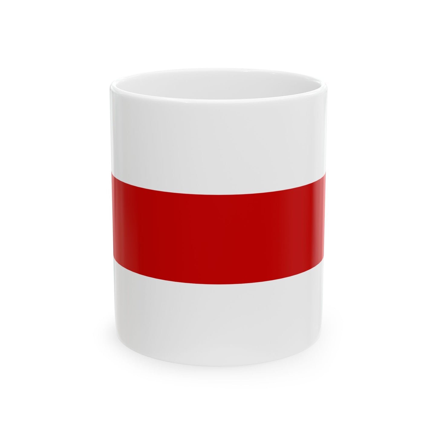 Flag of Belarus 1918 1991-1995 3-2 (Belarus) White Coffee Mug-11oz-Go Mug Yourself