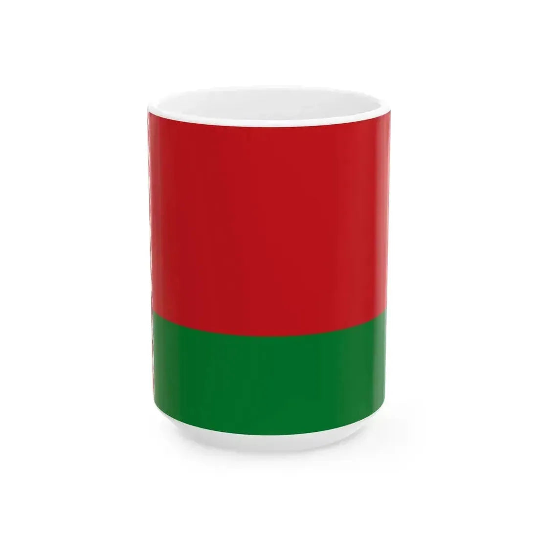 Flag of Belarus 3-2 (Belarus) White Coffee Mug 15oz - Go Mug Yourself