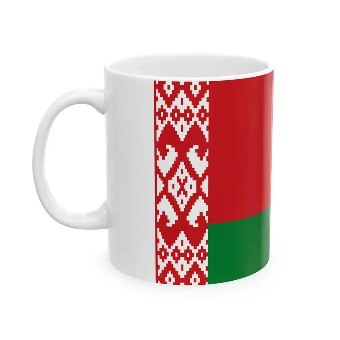 Flag of Belarus 3-2 (Belarus) White Coffee Mug - Go Mug Yourself