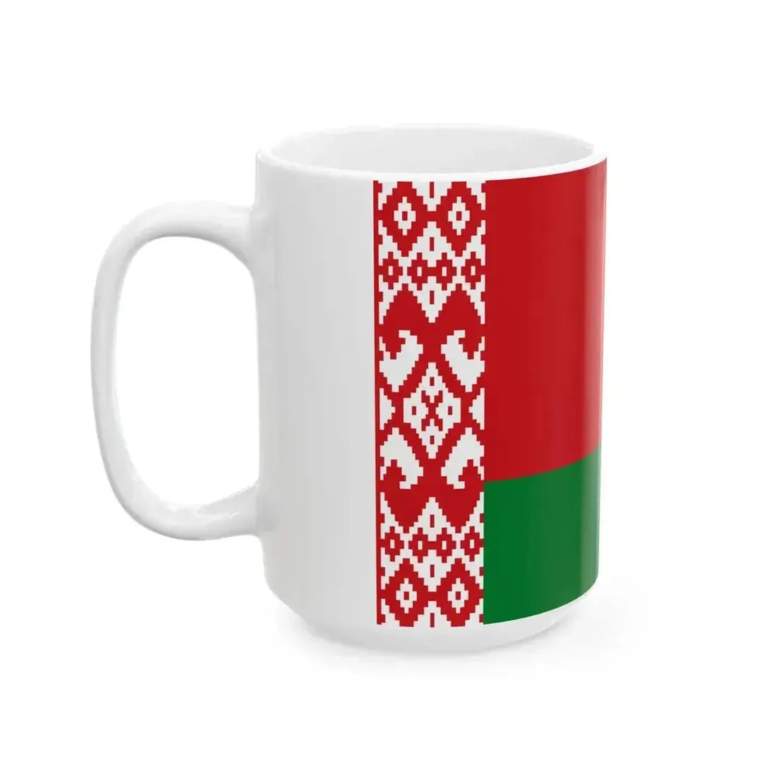 Flag of Belarus 3-2 (Belarus) White Coffee Mug - Go Mug Yourself