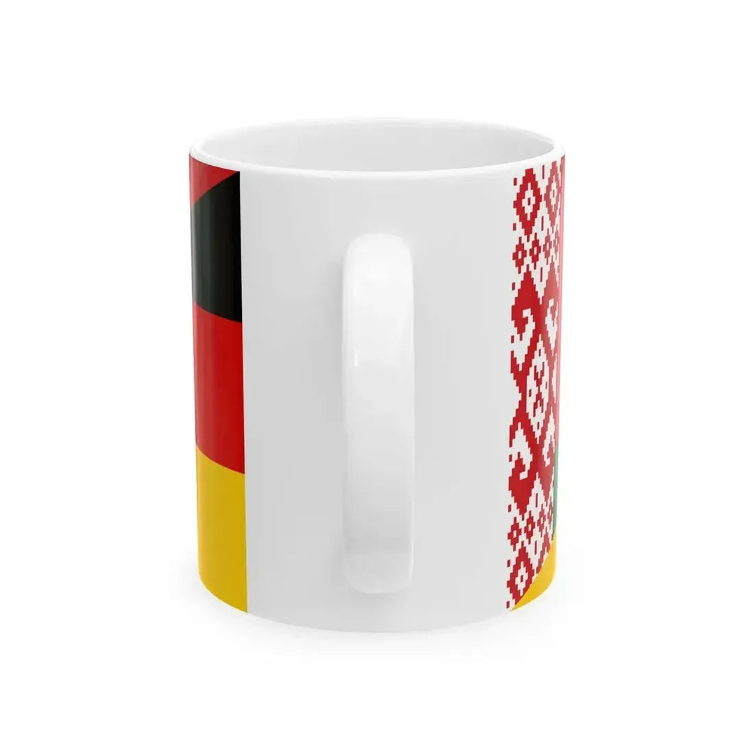 Flag of Belarus and Germany (Belarus) White Coffee Mug - Go Mug Yourself