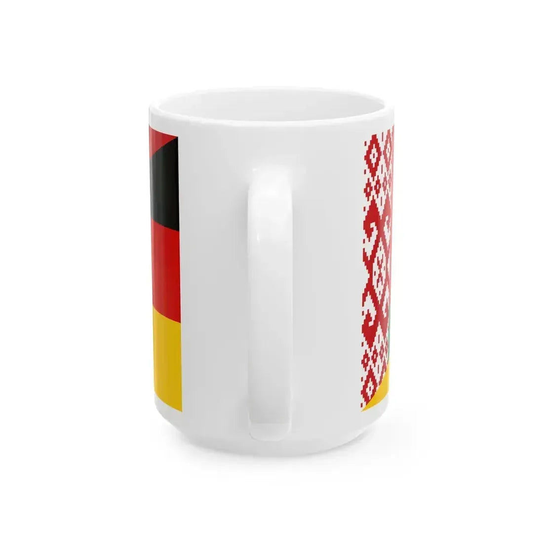 Flag of Belarus and Germany (Belarus) White Coffee Mug - Go Mug Yourself