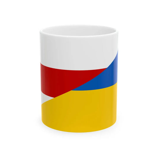 Flag of Belarus and Ukraine Old (Ukraine) White Coffee Mug 11oz - Go Mug Yourself