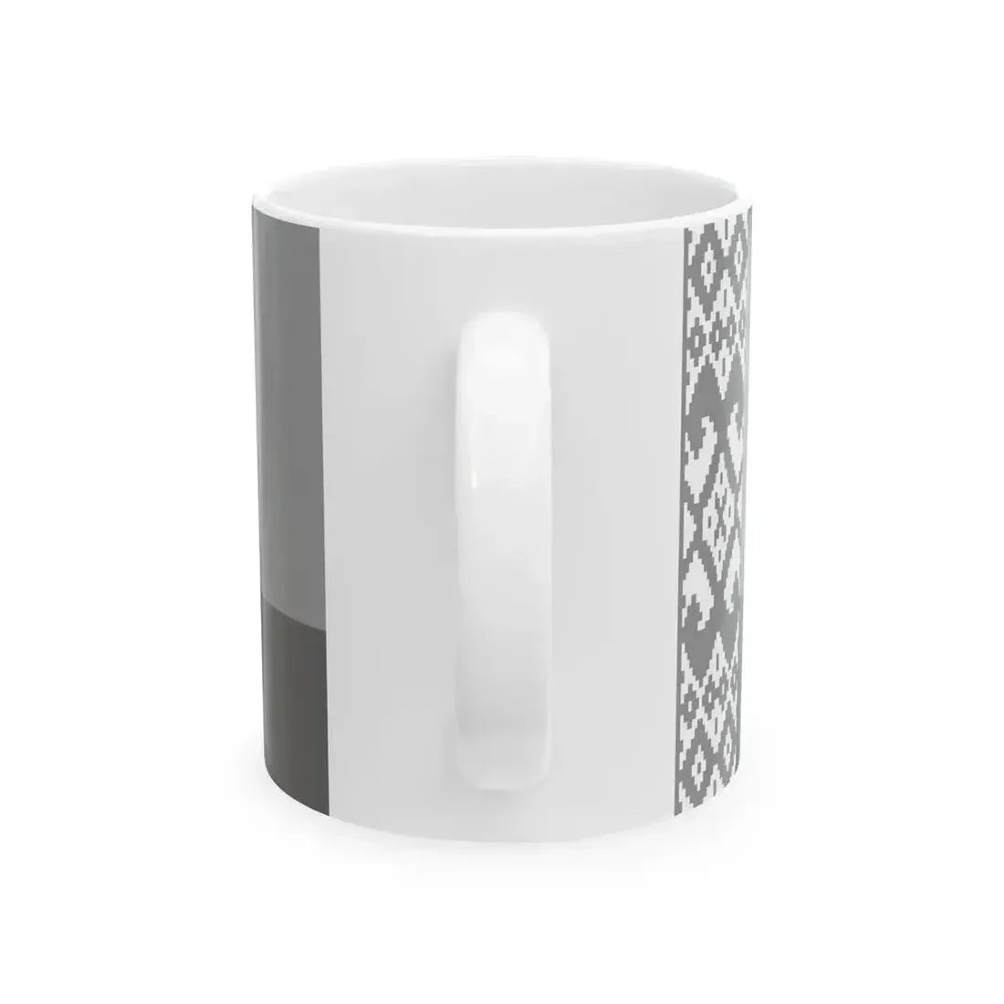 Flag of Belarus black and white variant 1 (Belarus) White Coffee Mug - Go Mug Yourself