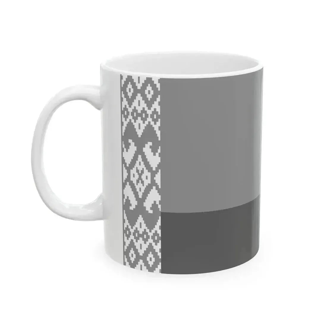 Flag of Belarus black and white variant 1 (Belarus) White Coffee Mug - Go Mug Yourself