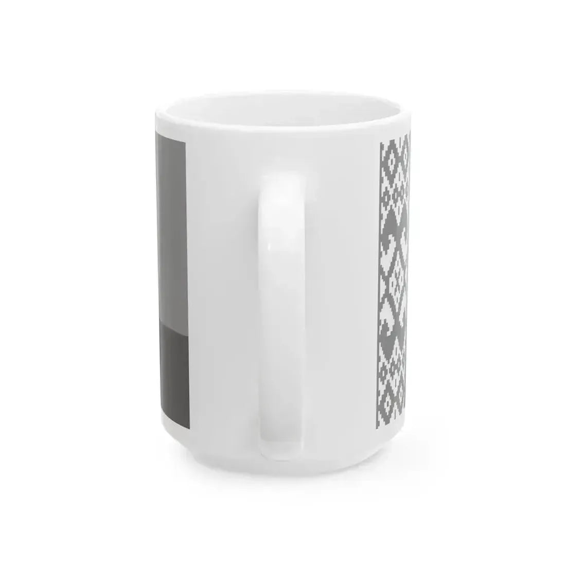 Flag of Belarus black and white variant 1 (Belarus) White Coffee Mug - Go Mug Yourself