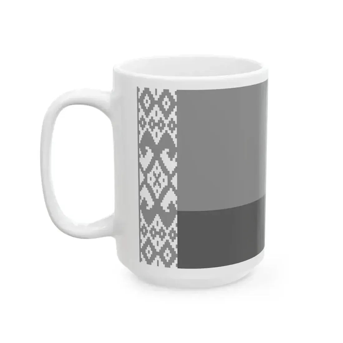 Flag of Belarus black and white variant 1 (Belarus) White Coffee Mug - Go Mug Yourself