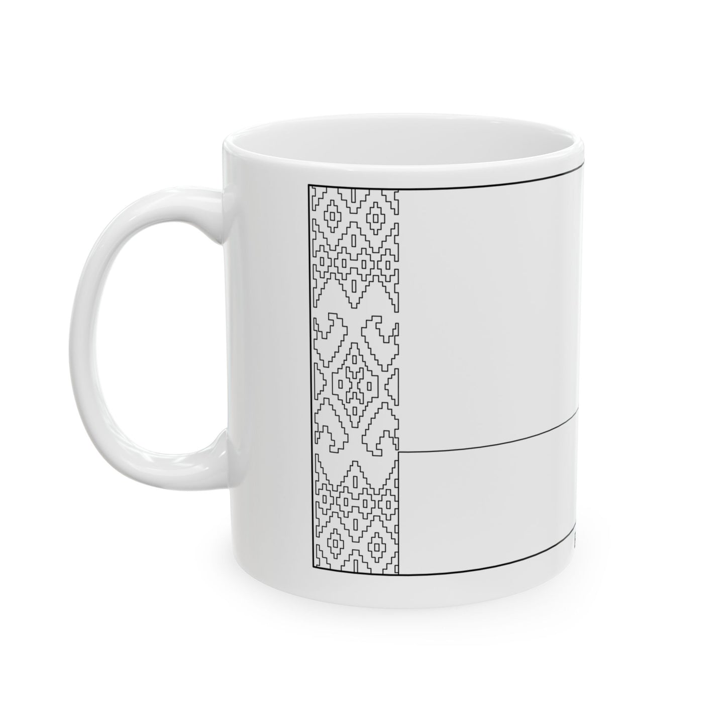 Flag of Belarus colouring page (Belarus) White Coffee Mug-Go Mug Yourself