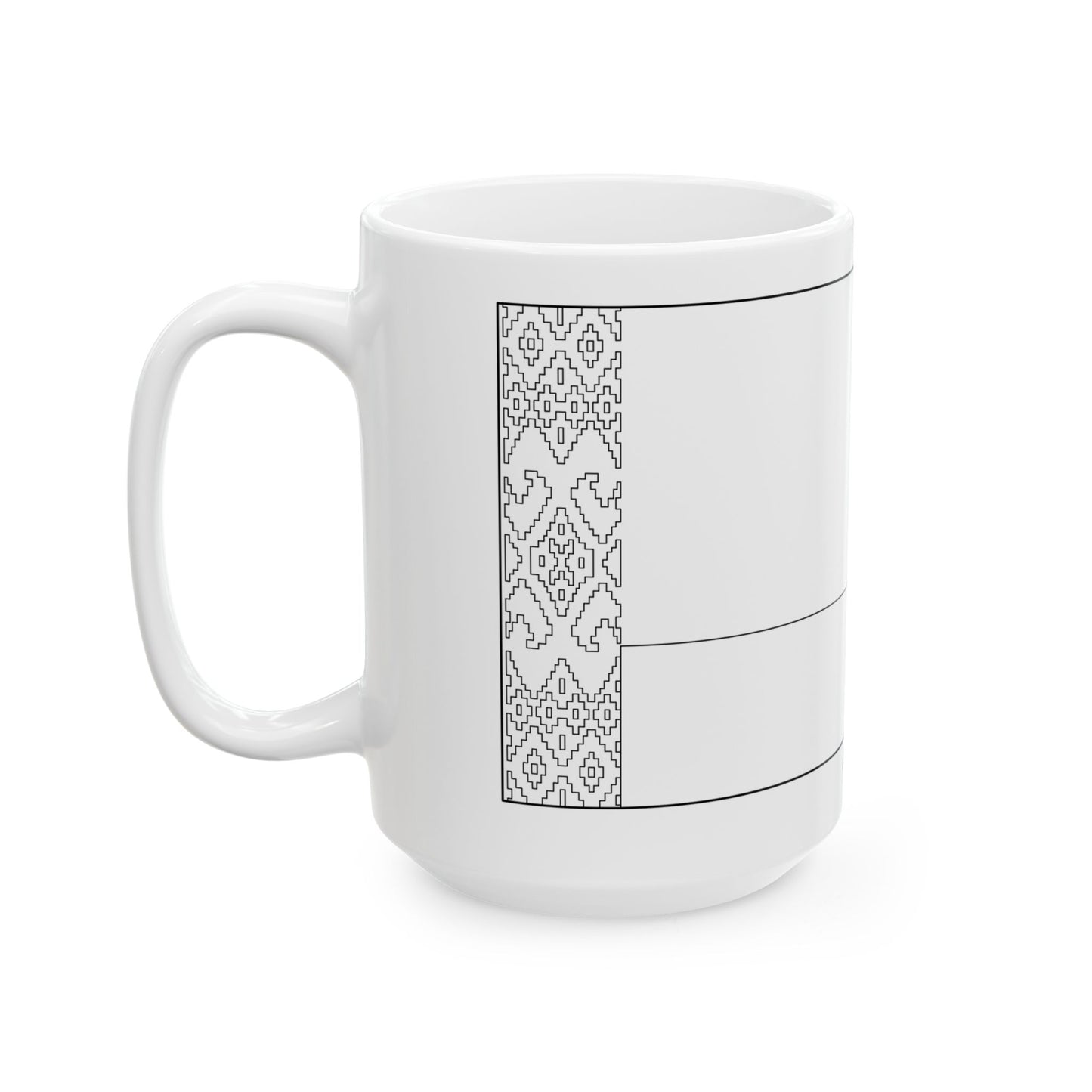 Flag of Belarus colouring page (Belarus) White Coffee Mug-Go Mug Yourself