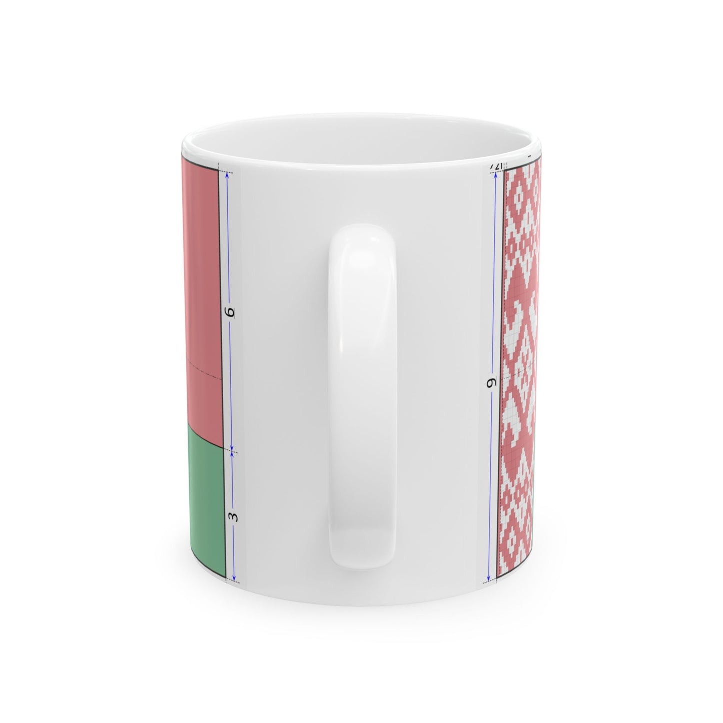 Flag of Belarus construction sheet (Belarus) White Coffee Mug-Go Mug Yourself