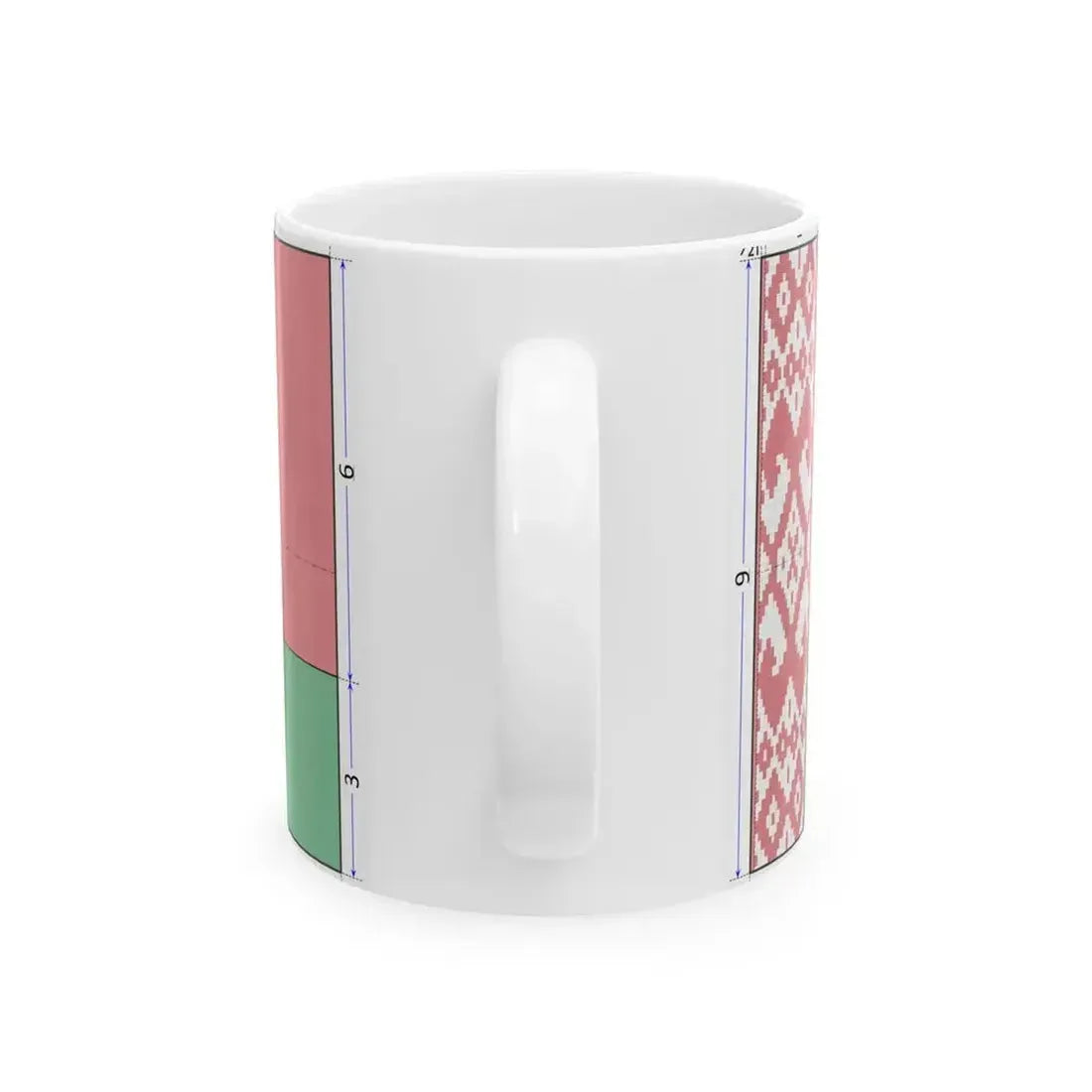 Flag of Belarus construction sheet (Belarus) White Coffee Mug - Go Mug Yourself