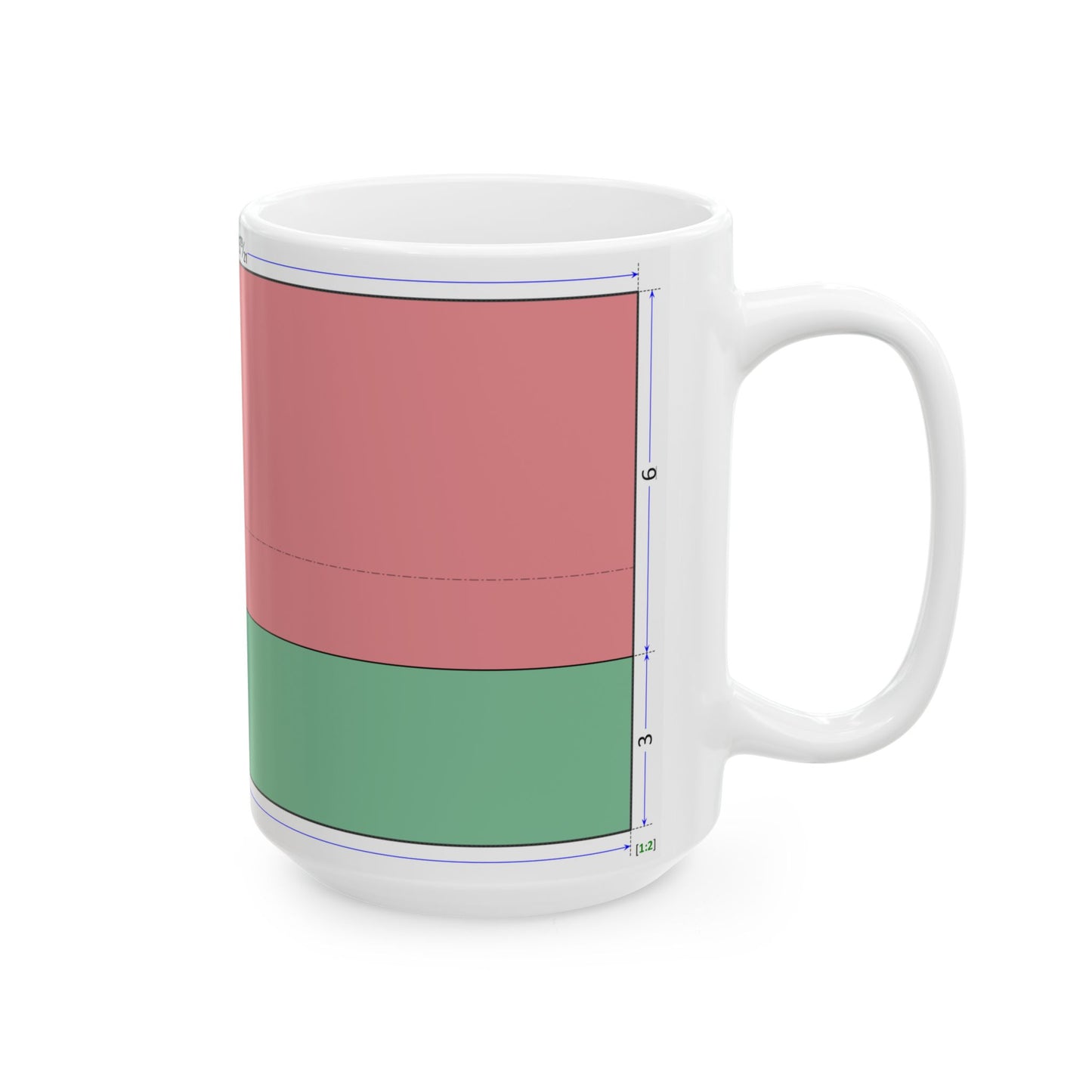 Flag of Belarus construction sheet (Belarus) White Coffee Mug-Go Mug Yourself