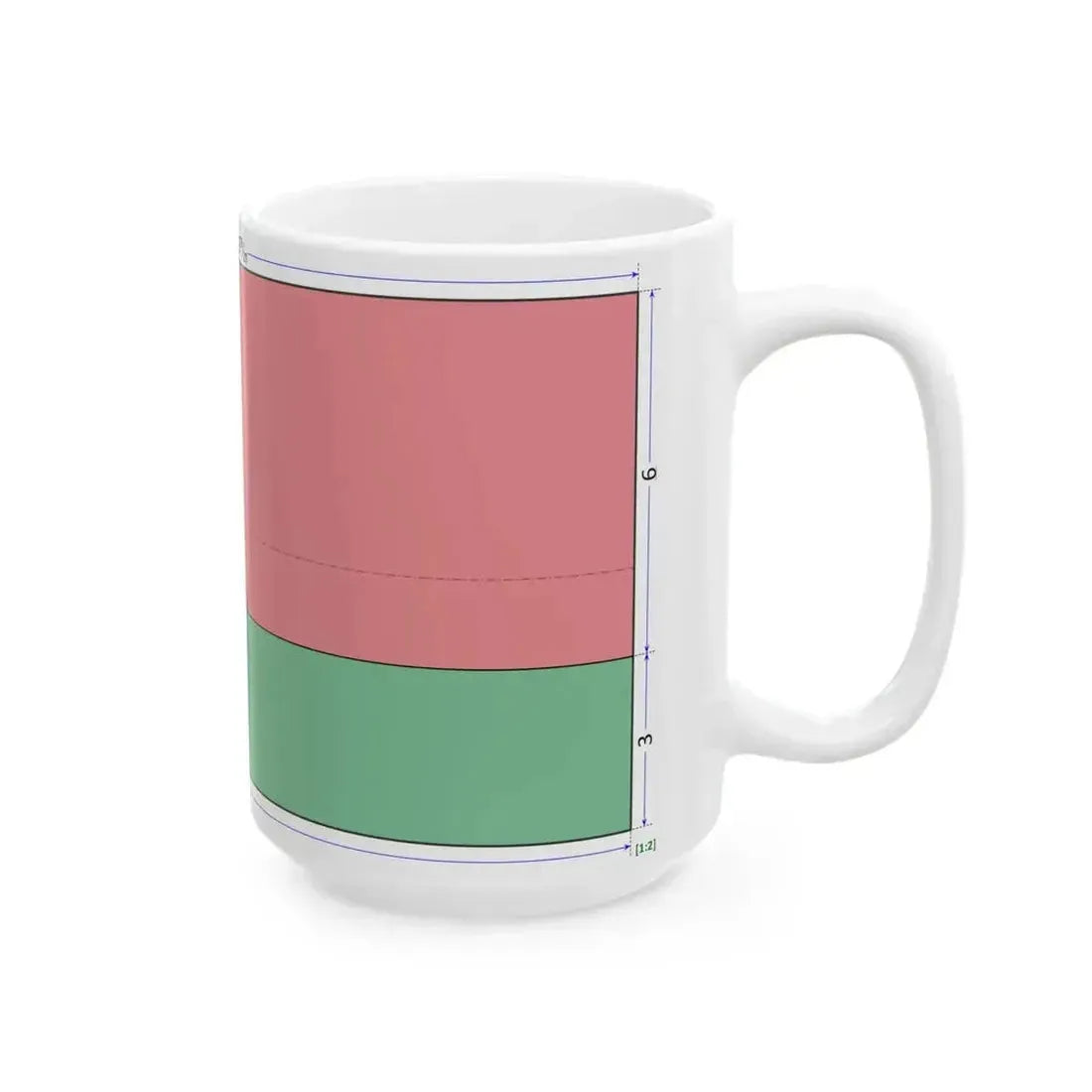 Flag of Belarus construction sheet (Belarus) White Coffee Mug - Go Mug Yourself