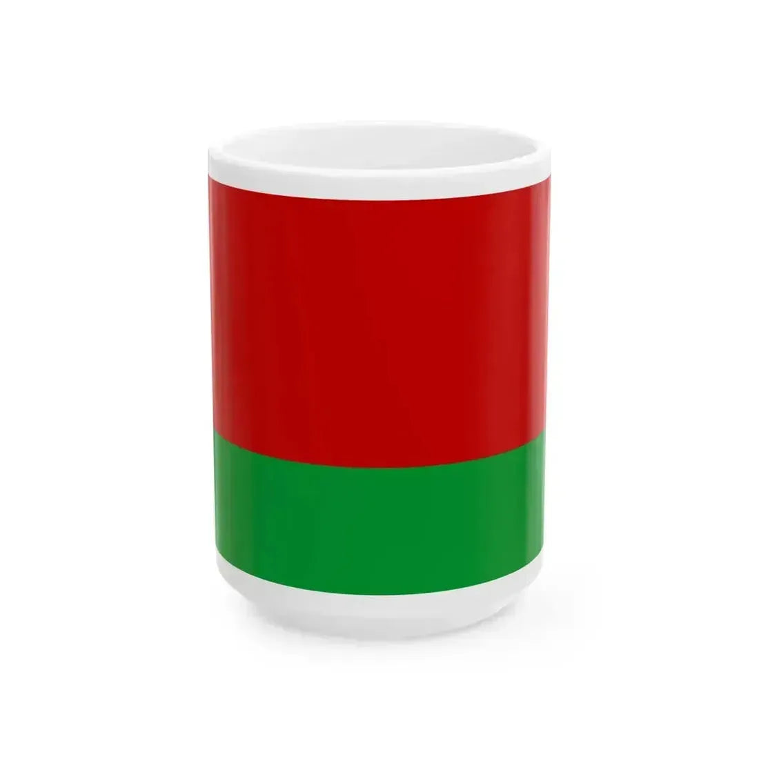 Flag of Belarus darker colors (Belarus) White Coffee Mug 15oz - Go Mug Yourself