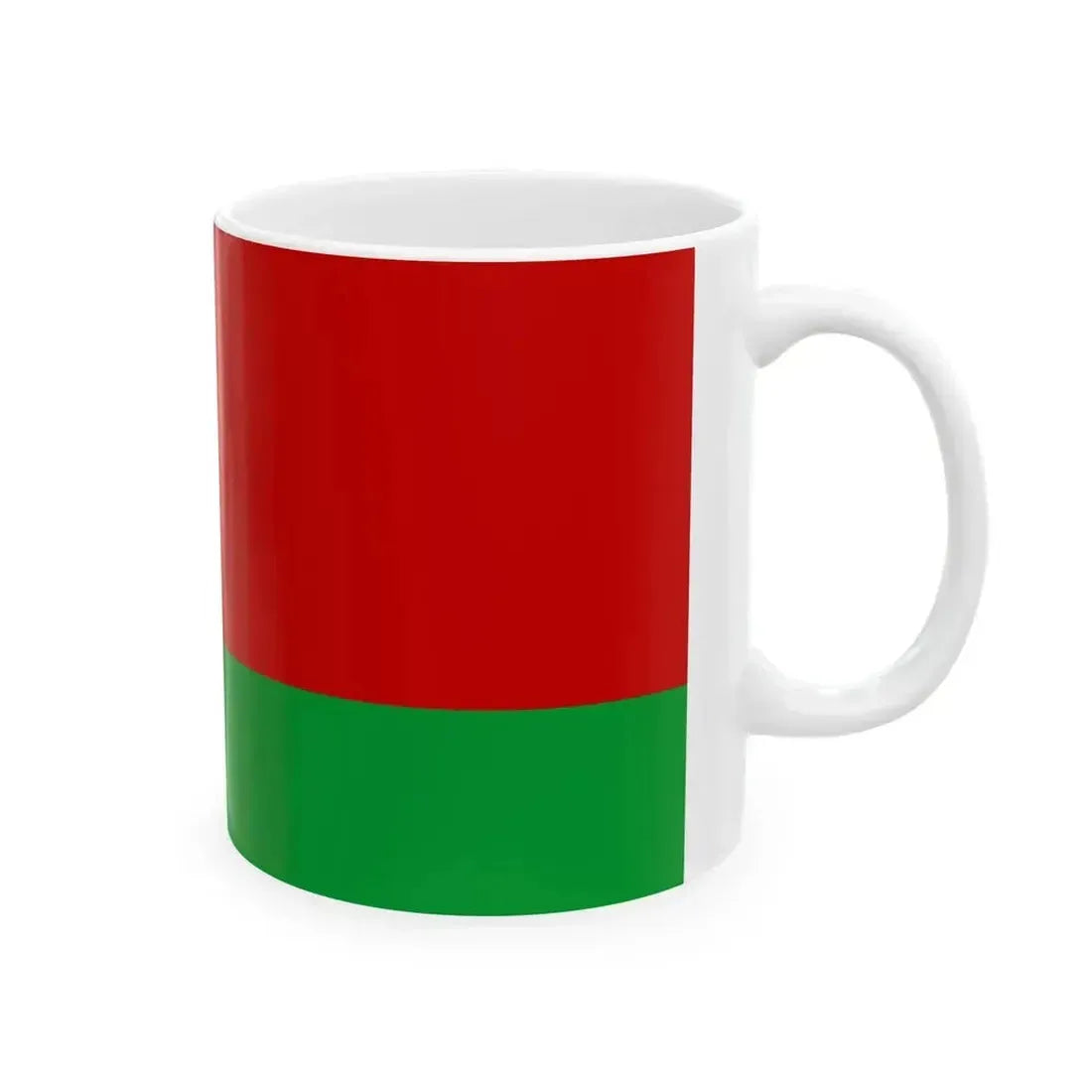 Flag of Belarus darker colors (Belarus) White Coffee Mug - Go Mug Yourself
