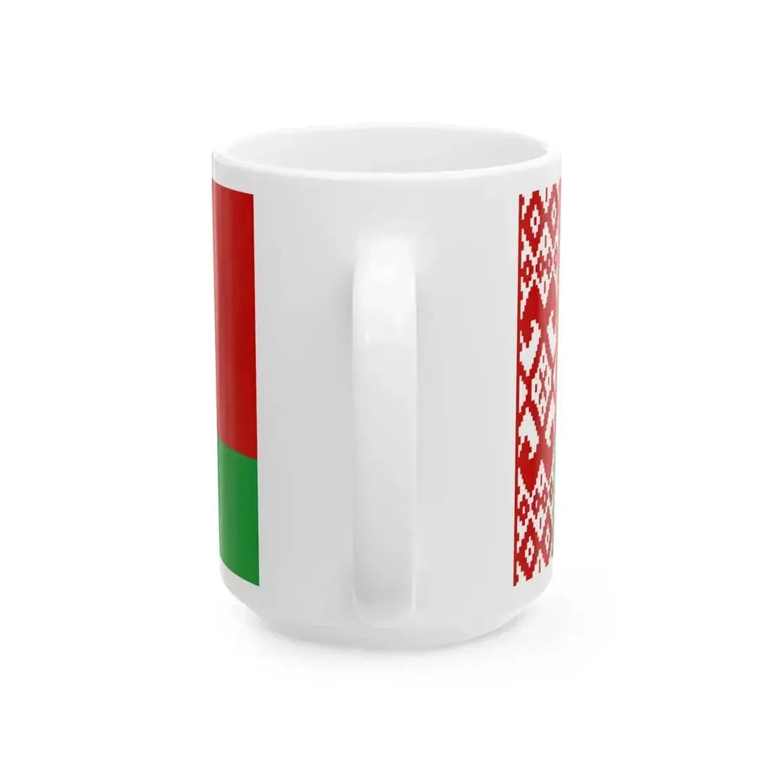 Flag of Belarus darker colors (Belarus) White Coffee Mug - Go Mug Yourself